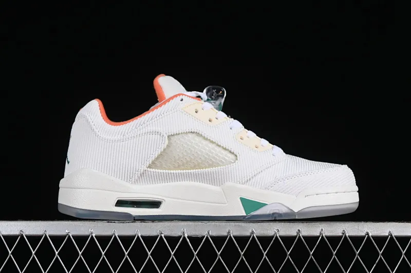 All categories Air Jordan Jordan series basketball shoes Air Jordan 5 Z version Air Jordan 5 Low AJ5 Joe 5 corduroy white orange green CW4204-100